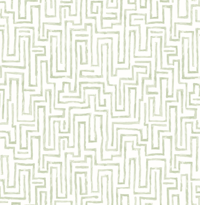 Ramble Sage Geometric Wallpaper (Set of 2)