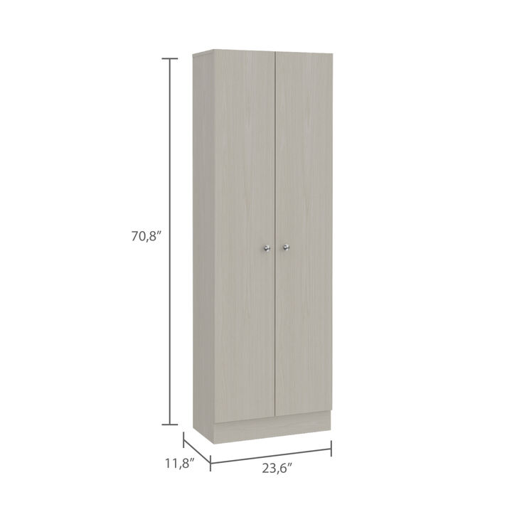 Multi Storage Pantry abinet, Five Shelves, Double Door Cabinet -Pearl