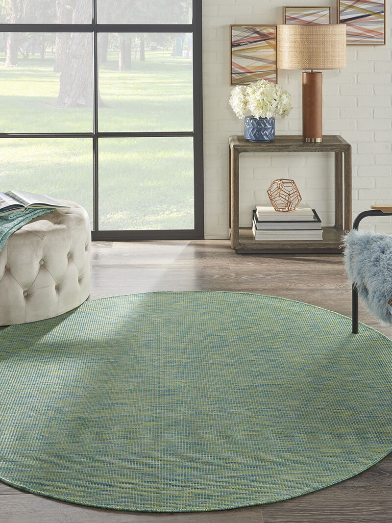 Positano POS01 Blue/Green 6' x Round Rug image number 9