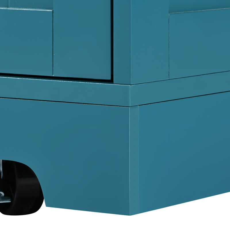 ELEMENT ACE Versatile Dual Drop-Leaf Kitchen Island Cart with Built-In Charging Station and Ample Storage image number 2