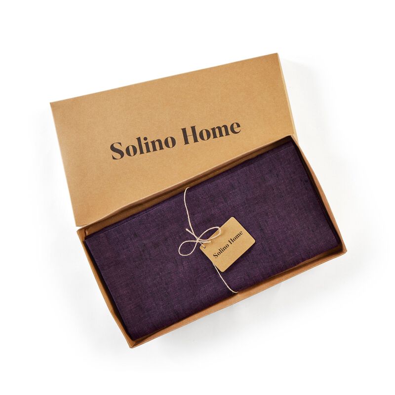 Solino Home 100% Pure Linen Table Throw - Athena.