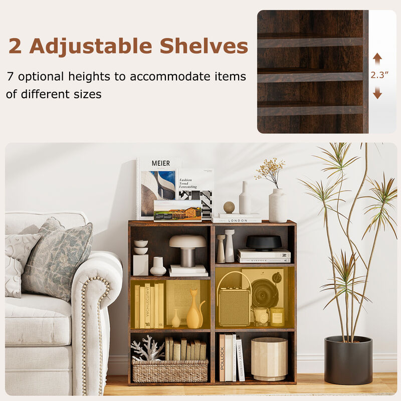 Cube Bookcase 3-Tier with Adjustable Shelves for Office or Home image number 5