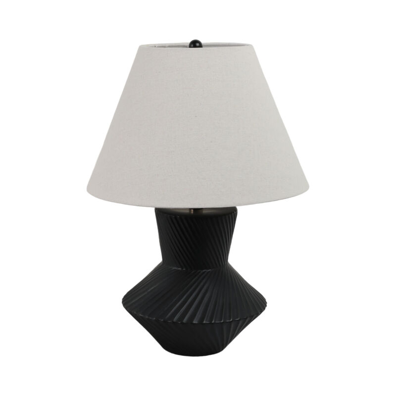 23" Ribbed Totem Table Lamp image number 1