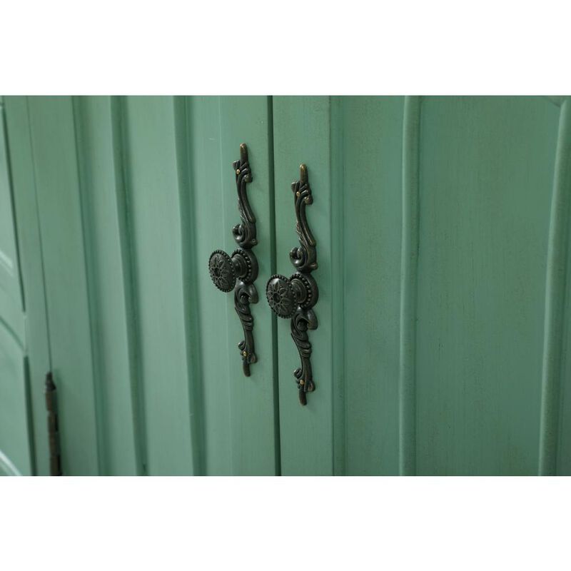 Elegant Kitchen and Bath 60 inch double Bathroom vanity in vintage mint