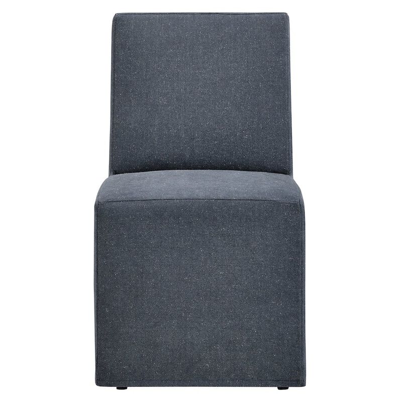 Tessera Upholstered Linen-Blend Slipcovered Dining Chair image number 5