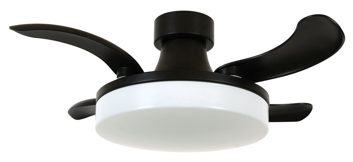 Fanaway Orbit 36" Indoor/Outdoor Retractable Blade Ceiling Fan with Light and Remote, Modern Fandelier Ceiling Fan, Patented Design Technology, Stronger Thicker Blades, Damp Rated