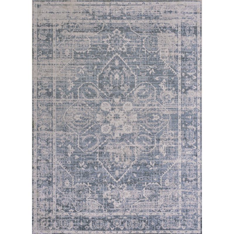 Shaii Global Medallion Low-Pile Machine-Washable Area Rug