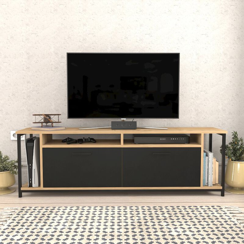 Decorotika Omar Tv Stand - Sapphire Oak Black