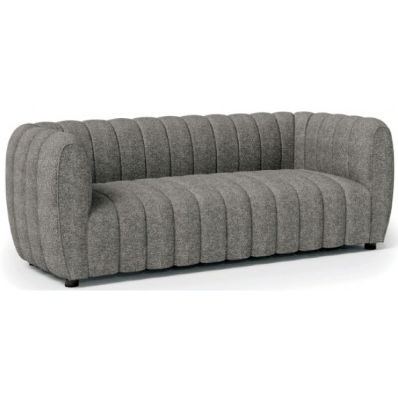 Hery Sofa, 23 Inch, Gray Boucle, Vertical Channel Tufted Details image number 0