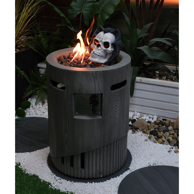 Streamdale CSA Certified 32,000 BTU Round Gas Fire Pit with Lava Stone image number 6