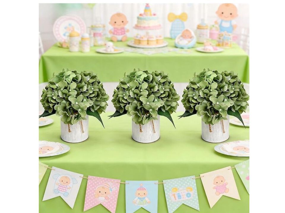 Sage Green Artificial Flowers Vase Filler Flower Centerpieces
