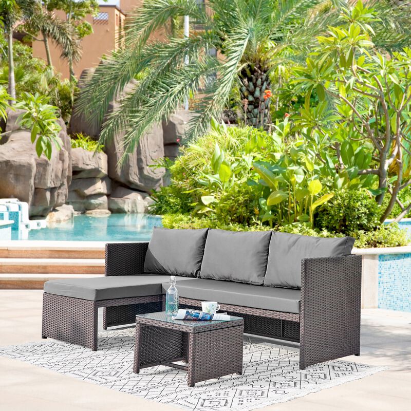 Menton Gray Patio Set