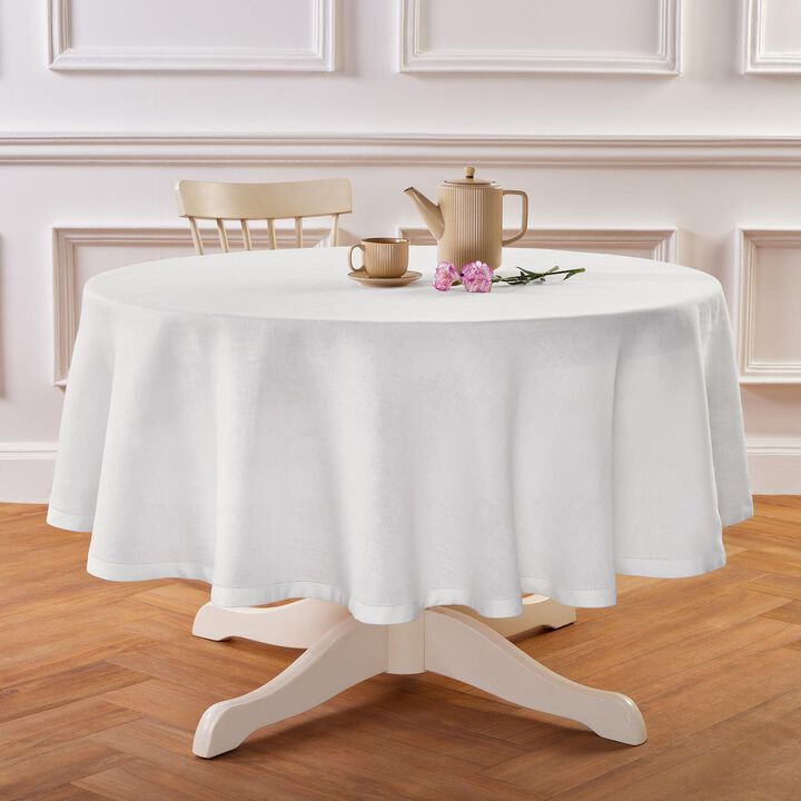 Linen Round Tablecloth - Sonoma Hemstitch