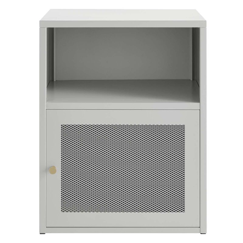 Modway Powder-Coated Metal Wall-Mount Nightstand in Light Gray image number 3