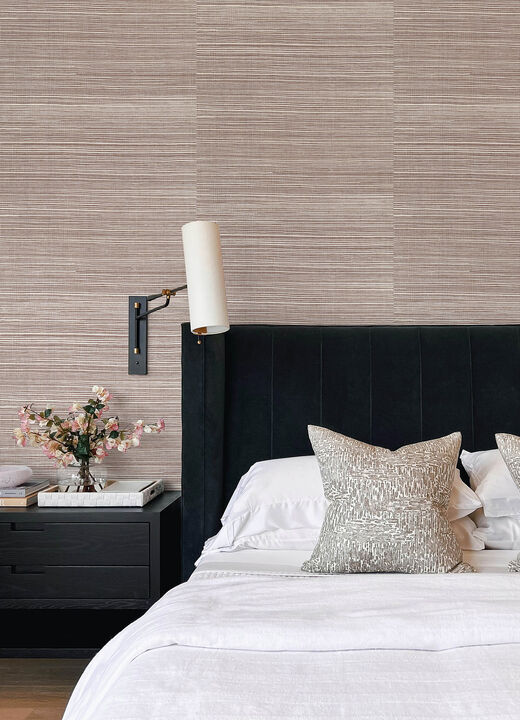 Kenter Burgundy Sisal Grasscloth Wallpaper