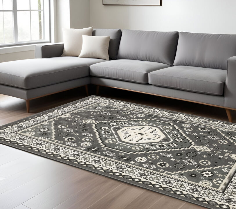 HomeRoots Medallion Area Rug
