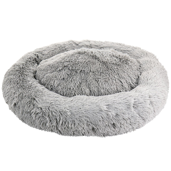 Gibson Home Bow Wow Buddy 30 Inch Medium Pet Bed in Shaggy Grey