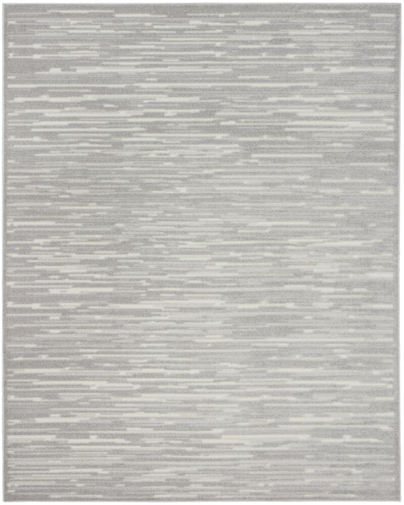 HomeRoots 8' X 10' Gray Geometric Area Rug image number 0
