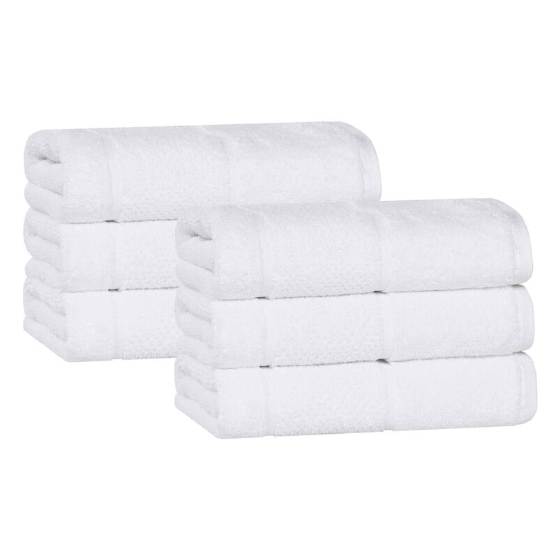 6 Piece Hand Towel Set in Viscose Cotton Blend with Textured Design image number 0