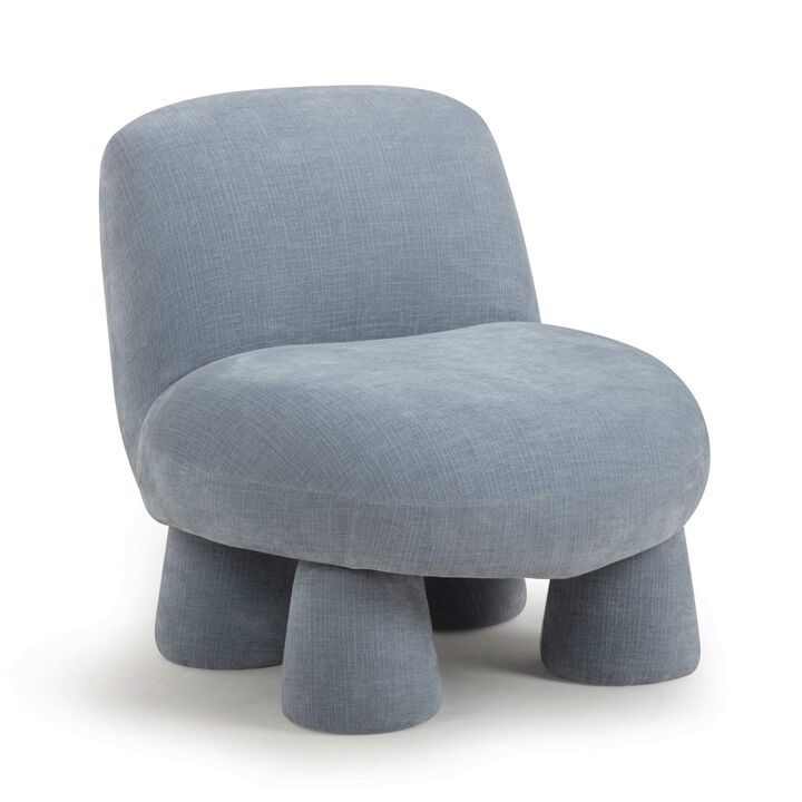 Tov Furniture Stomp Upcycled Chenille Accent Chair (Blue)