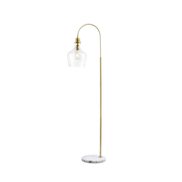 Auburn Arched Floor Lamp with Marble Base
