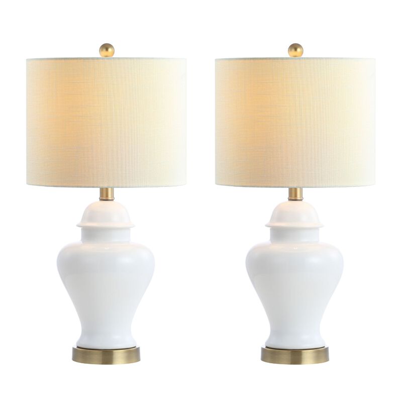 Qin Ceramiciron Classic Cottage LED Table Lamp (Set of 2)