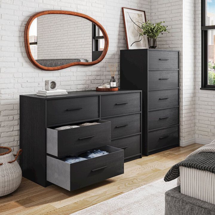 Techni Home 5-Drawer Dresser with Large Fabric Drawers