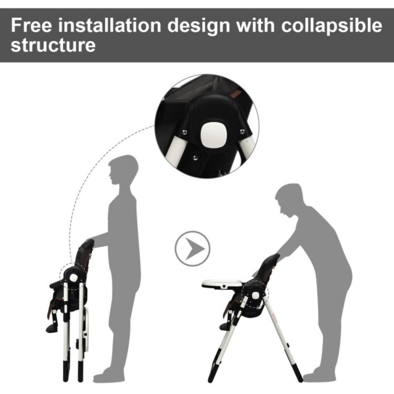 Hivvago Foldable High chair with Multiple Adjustable Backrest