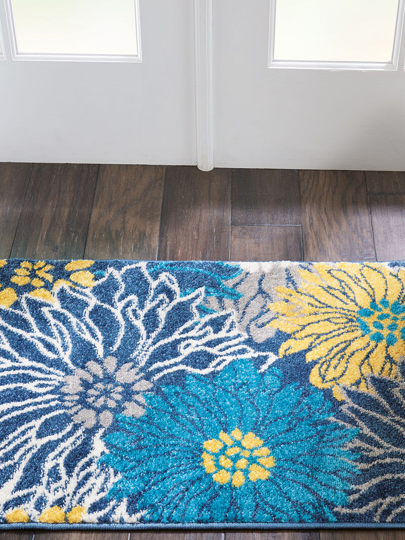 Passion PSN17 Blue 1'10" x 6' Rug image number 6