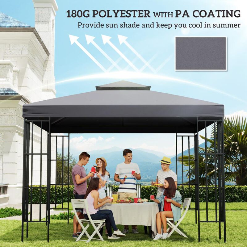 Hivvago 9.84' x 9.84' Gazebo Replacement Canopy Top Only image number 5