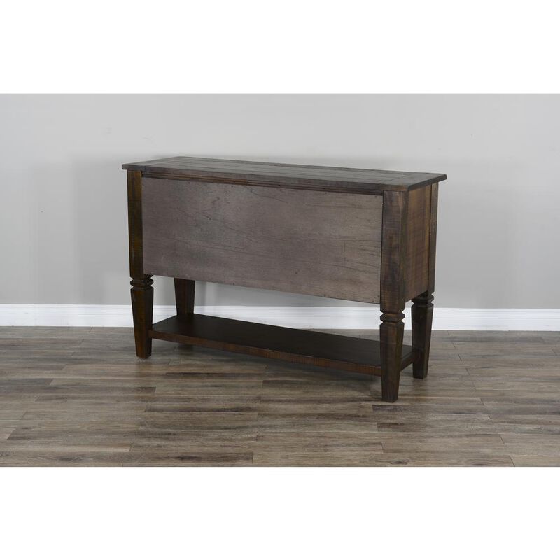 Sunny Designs Homestead 54 Transitional Mahogany Wood Server in Tobacco Leaf