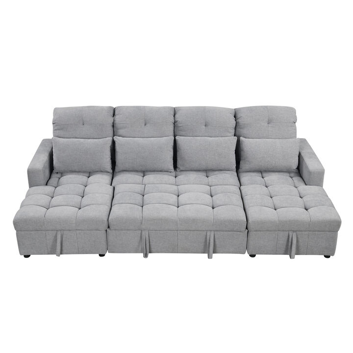 Merax Oversized U-shaped Sofa Versatile Sectional Sofa