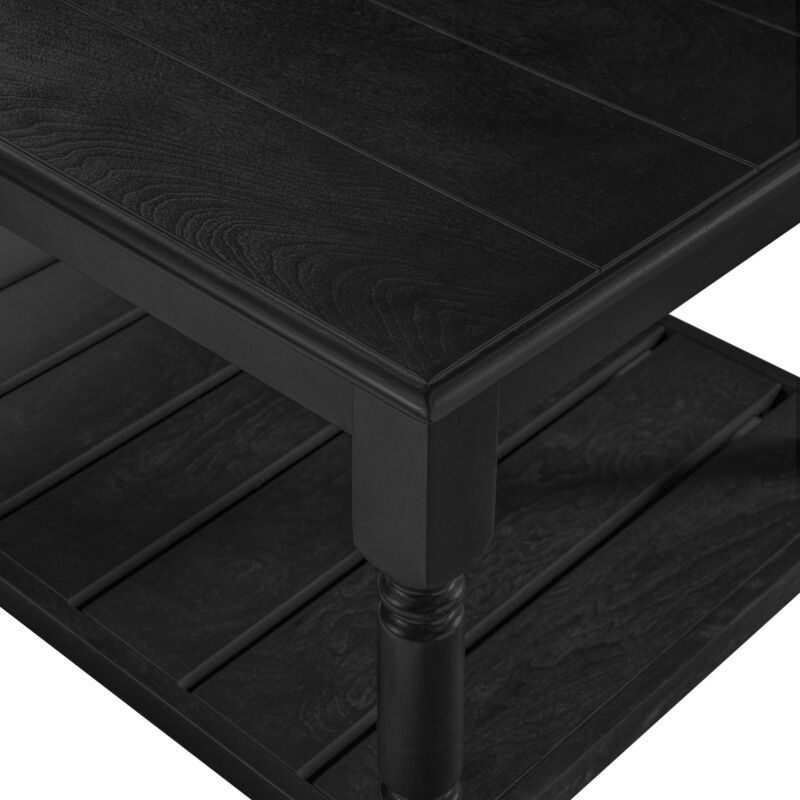 Kabris Farmhouse Wooden Coffee Table image number 5