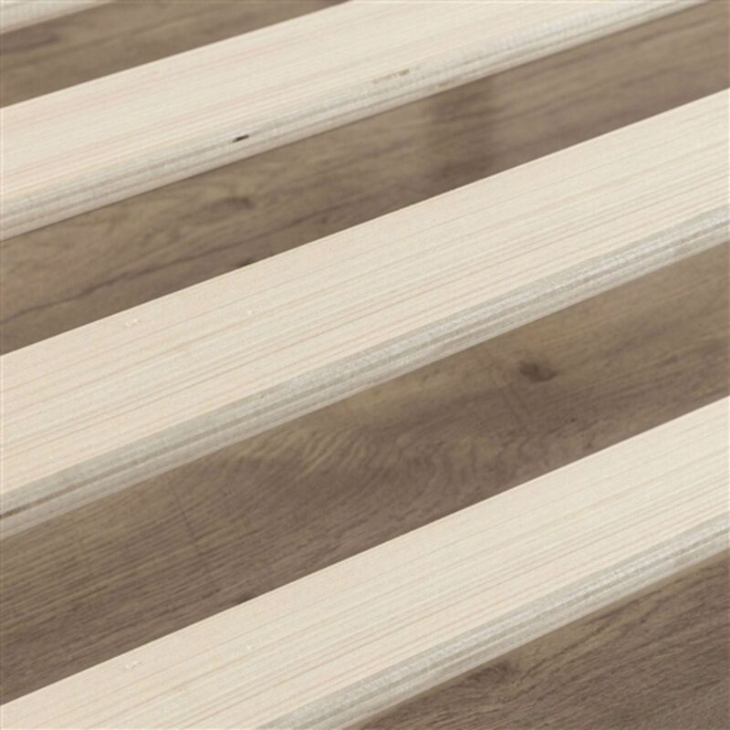 Metal Platform Bed Frame with Wood Slats in Low Profile Design image number 3
