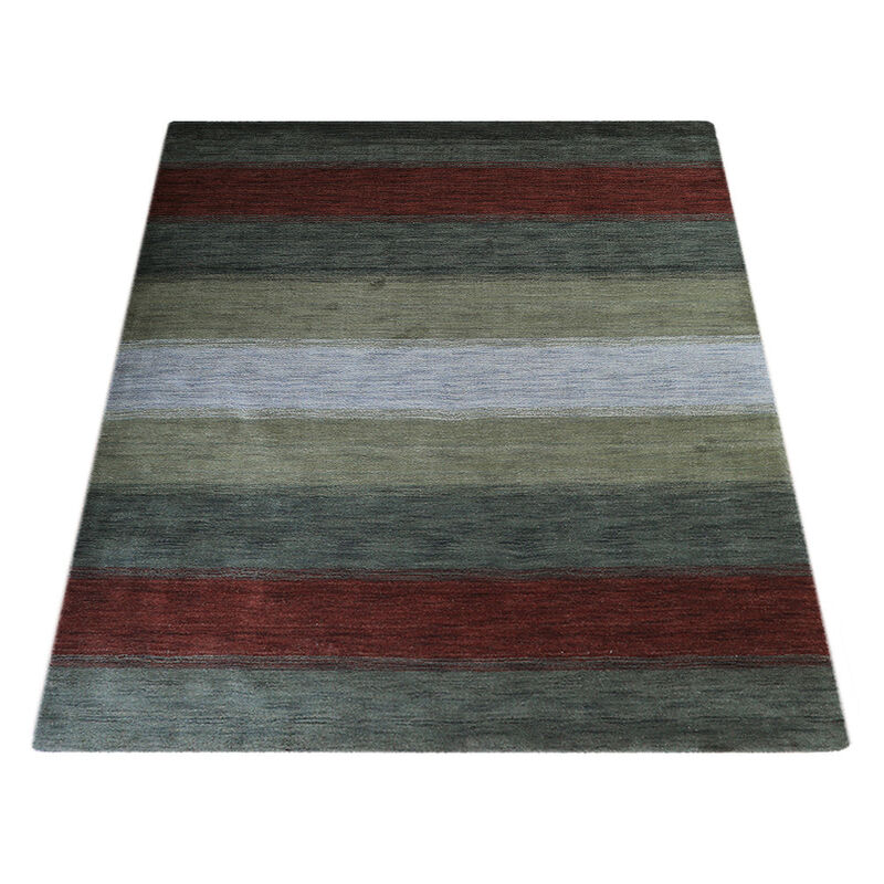 RUGSOTIC CARPETS HAND KNOTTED LOOM WOOL ECO-FRIENDLY AREA RUGS  - Rectangle, Contemporary Modern Design, High Pile Thick Handmade Anti Skid Rugs for Living Room (L00098) image number 2