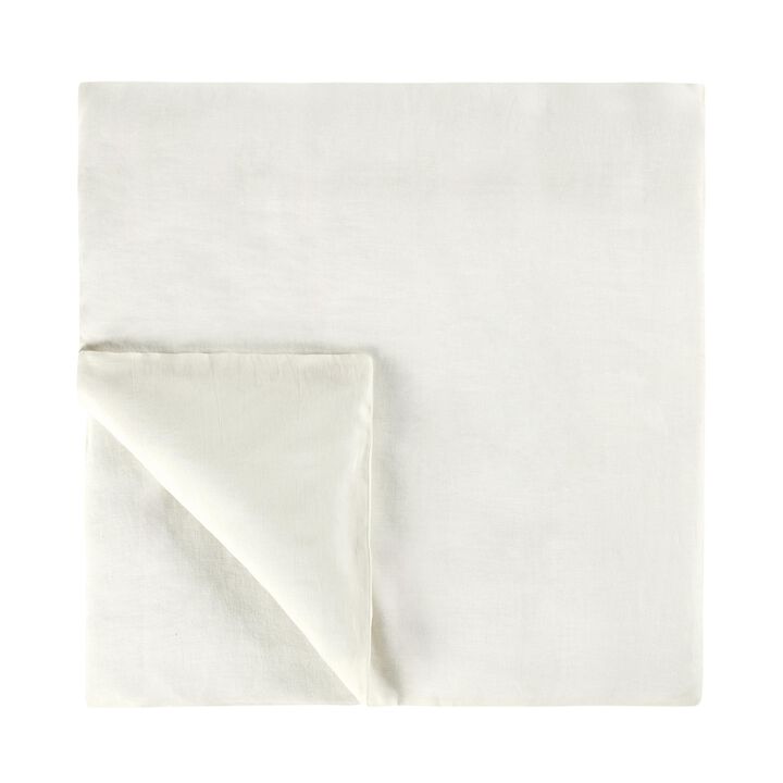 Paula King Size Duvet, Ivory Extra Soft Stone Washed Hemp and Cotton - Benzara