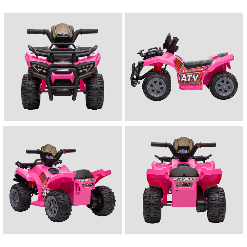 BreeBe 6V Battery Powered Electric ATV, Quad Four Wheeler Ride On Toy Car w/ LED Headlights image number 7