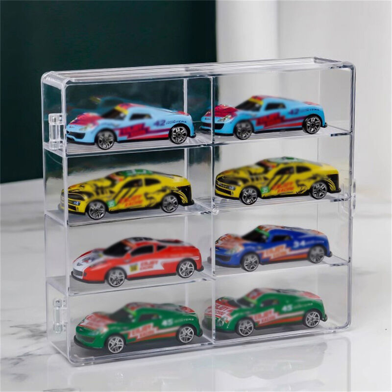 8-Slot Acrylic Organizer &ndash; Transparent Display Rack Storage Box for Small Items