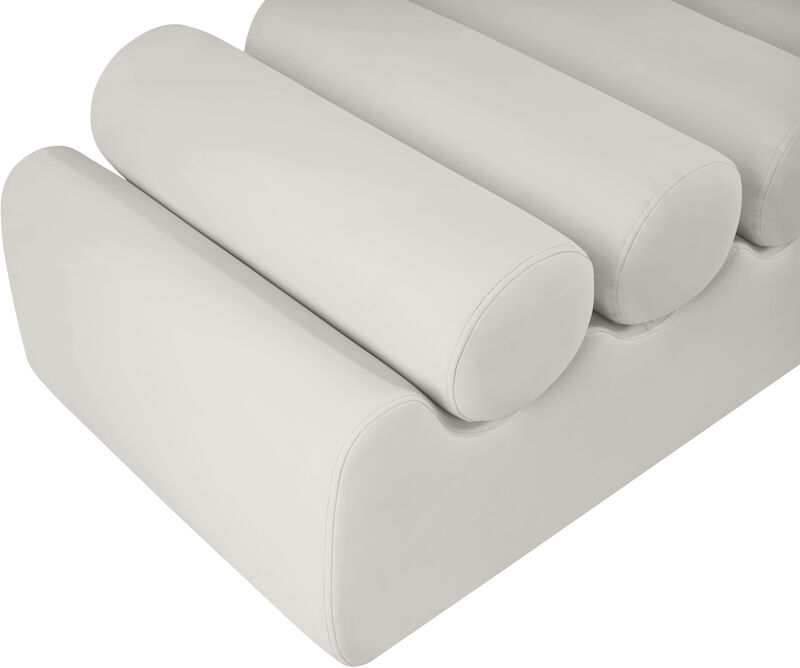 Meridian Furniture Rumble Cream Vegan Leather Bench