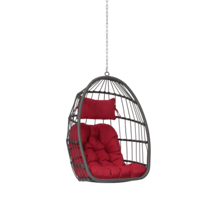 Hivvago Egg Swing Chair with Wood Frame