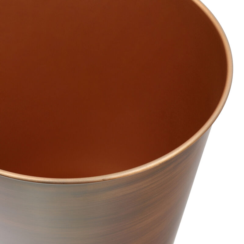 Remi Modern Classic Textured Steel 2-Gallon Wastebasket