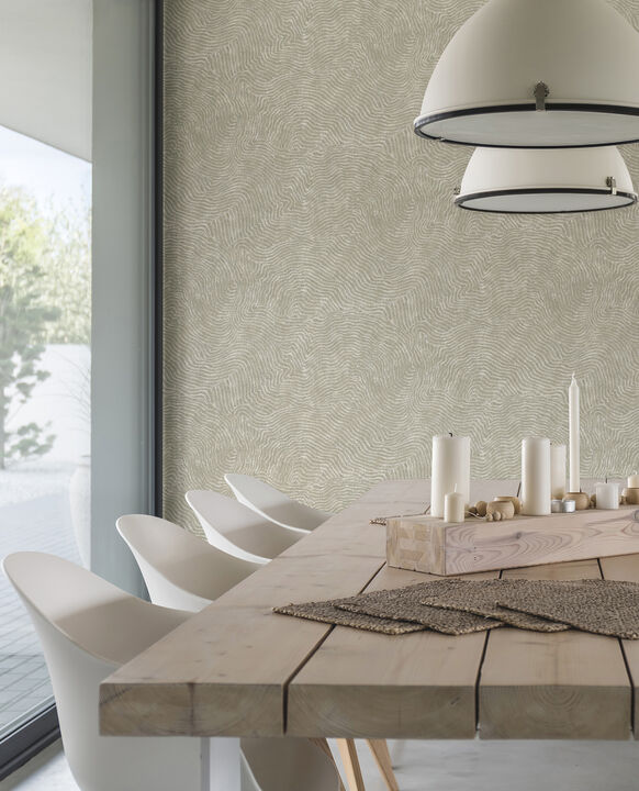 Modern Wood Taupe Wallpaper