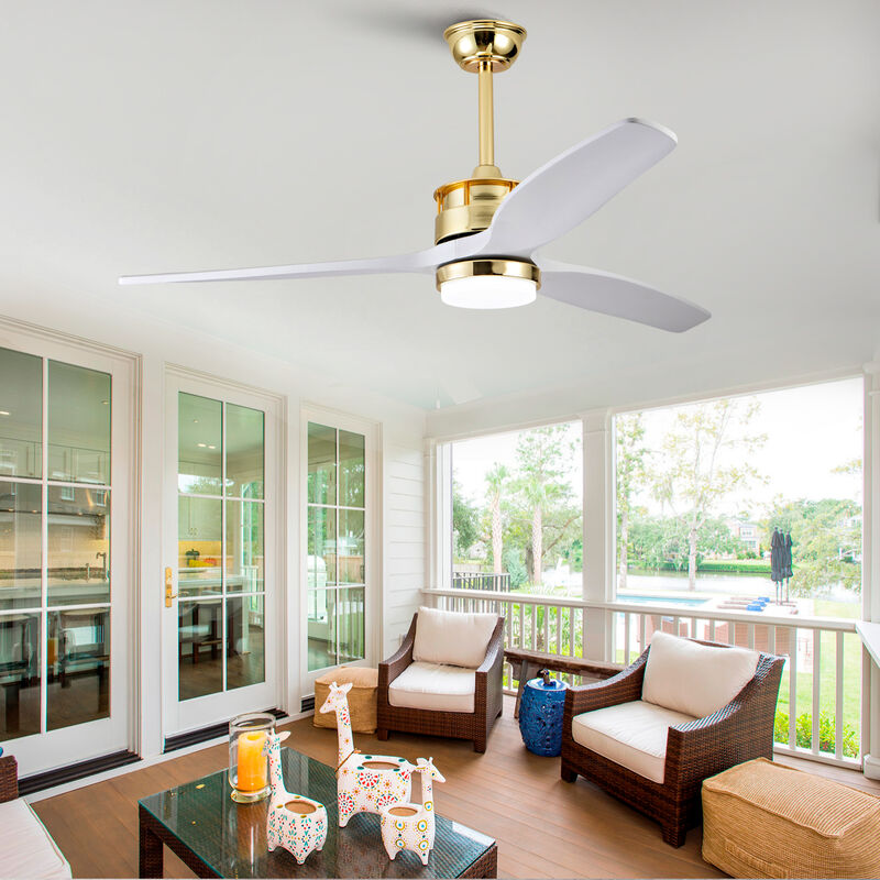 ELEMENT ACE 52 Inch Ceiling Fan with Dimmable LED Light and Remote Control, Quiet Reversible DC Motor, 6 Adjustable Speeds for Bedroom Living Room Patio Use image number 8