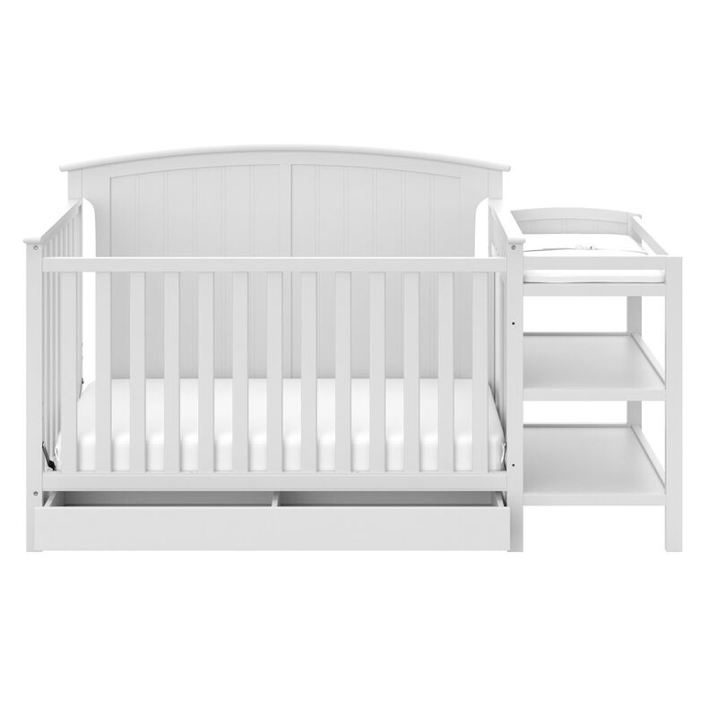 Steveston 5-in-1 Convertible Crib and Changer with Drawer - White image number 0