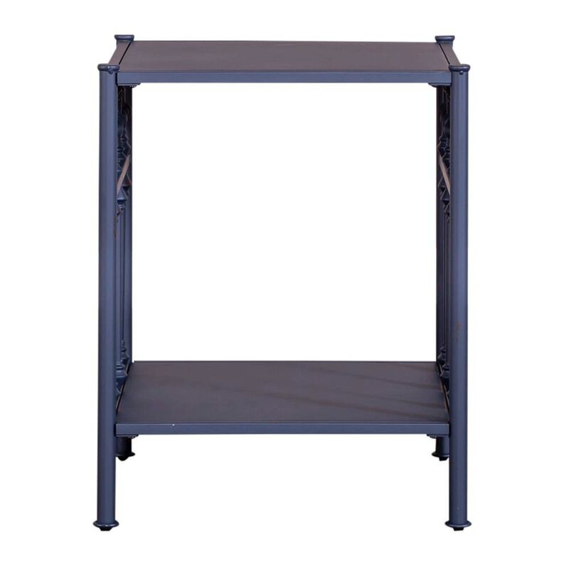 Starlight Canyon Home Navy Metal Nightstand – Stylish Metal Side Table For Bedroom Or Living Room