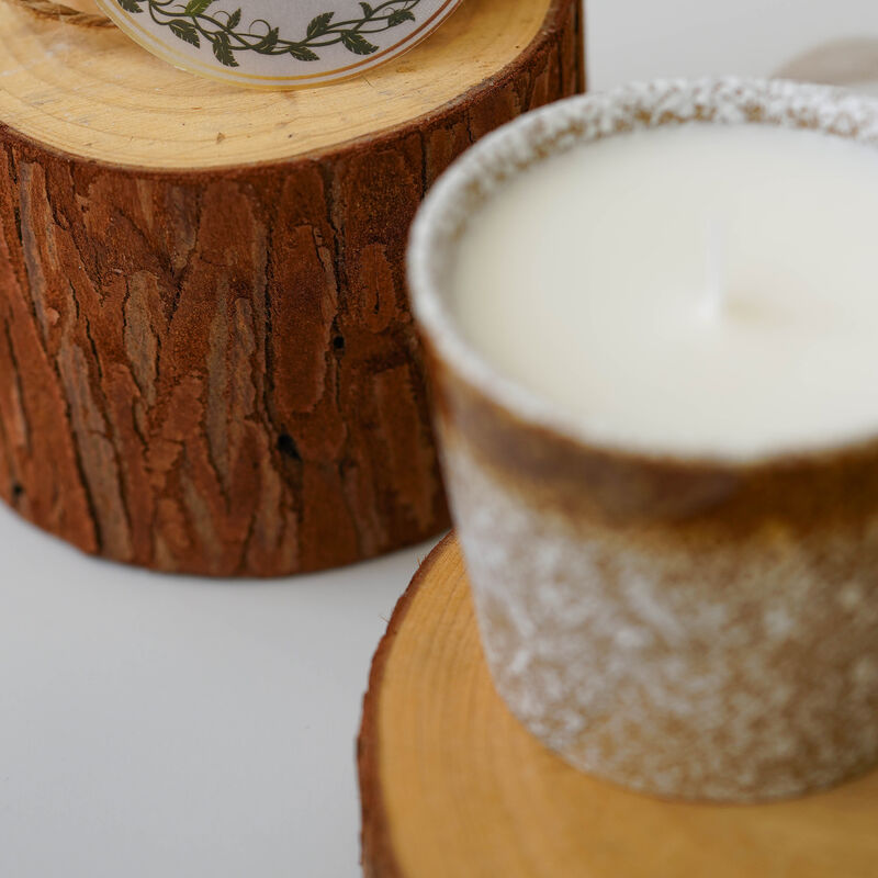 Soy and Coconut Wax Blend Single Wick Hand Poured  Ceramic Jar Candle
