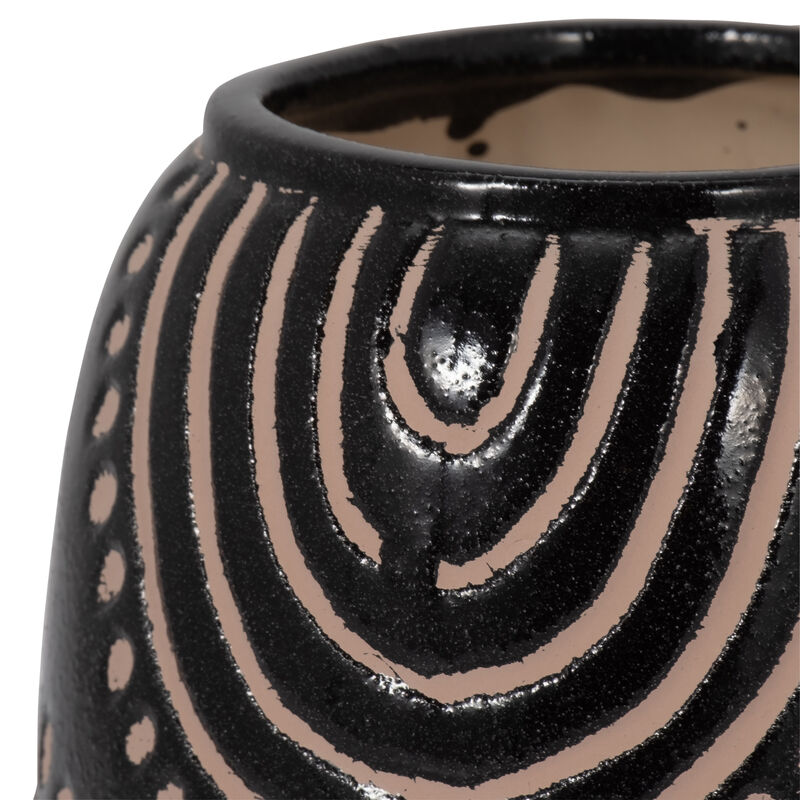 Cer, 6" Tribal Arch Vase image number 3