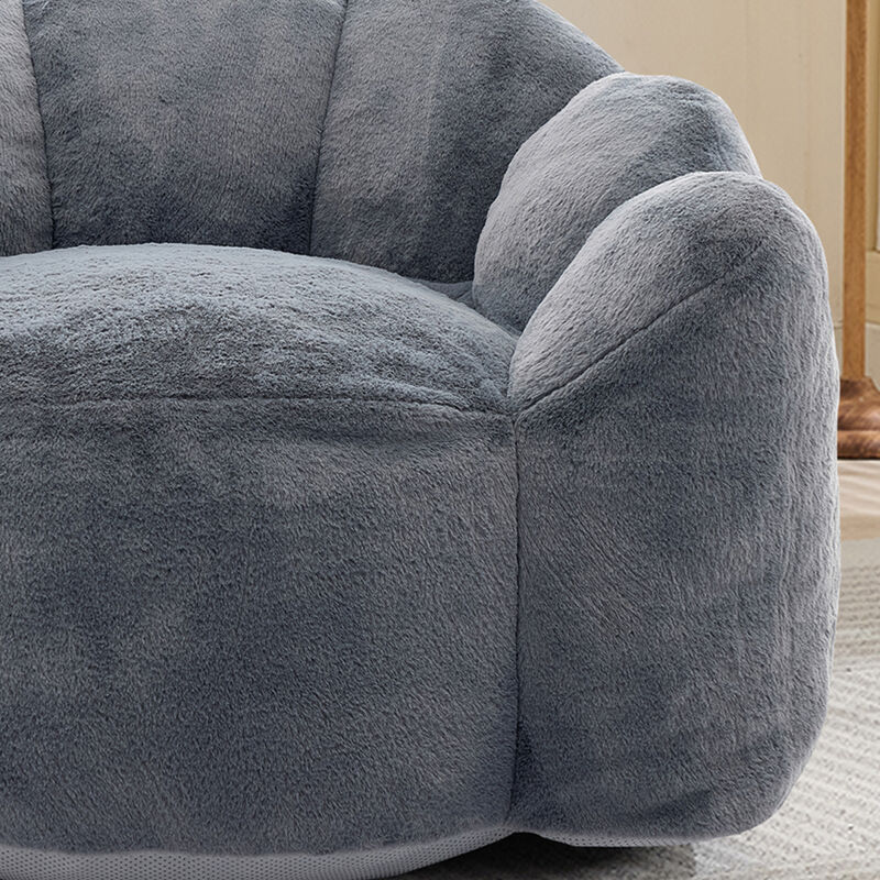 GOODSILO Ergonomic Memory Foam Bean Bag Sofa Chair with Pull Ring for Easy Mobility and Relaxation image number 9