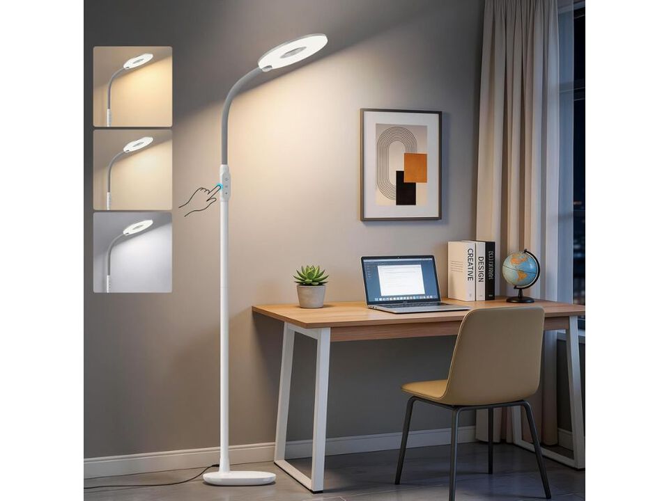 Touch Control LED Floor Lamp Dimmable with Gooseneck for Living Room