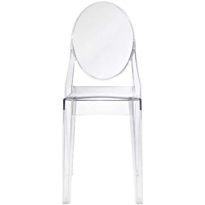 Hivvago Stackable Clear Acrylic Dining Chair for Indoor or Outdoor Use